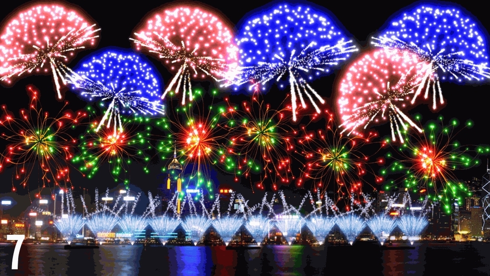 Concept photos for the eight scenes during the fireworks display.