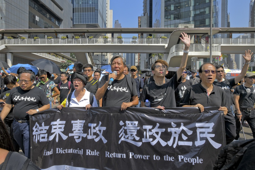 (From left to right) Albert Ho, Cyd Ho, “Long Hair” Leung Kwok-hung, Figo Chan and Yeung Sum. File photo. (From left to right) Albert Ho, Cyd Ho, “Long Hair” Leung Kwok-hung, Figo Chan and Yeung Sum. File photo.