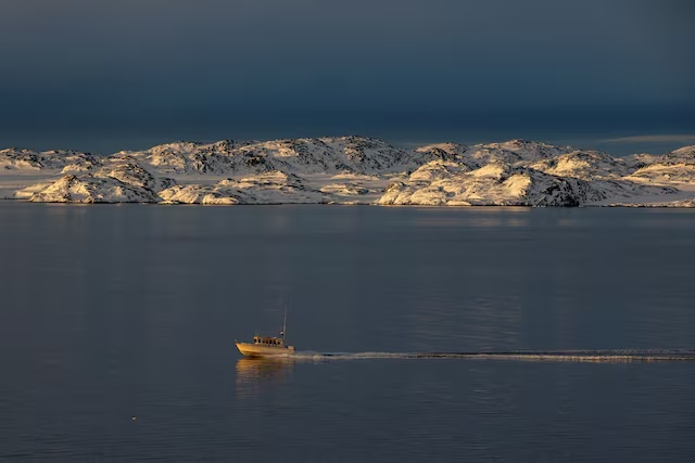 A ship sails in Nuuk, Greenland, January 14, 2026. REUTERS/Marko Djurica/File Photo