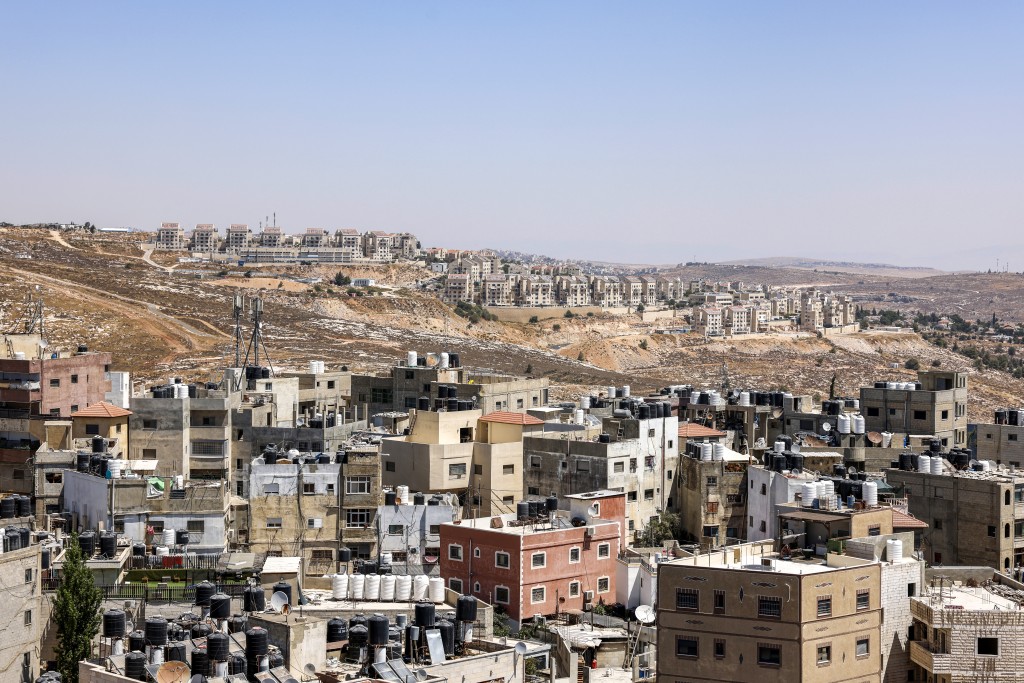 A general view shows the Qalandia refugee camp, south of the West Bank city of Ramallah, on August 25, 2026.