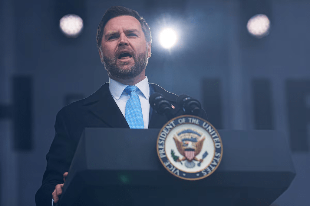 U.S. Vice President JD Vance speaks during the annual "March for Life" in Washington, D.C., U.S., January 23, 2026. REUTERS/Aaron Schwartz