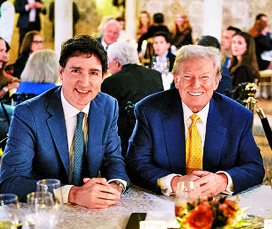 Justin Trudeau meets with Donald Trump. Justin Trudeau meets with Donald Trump.