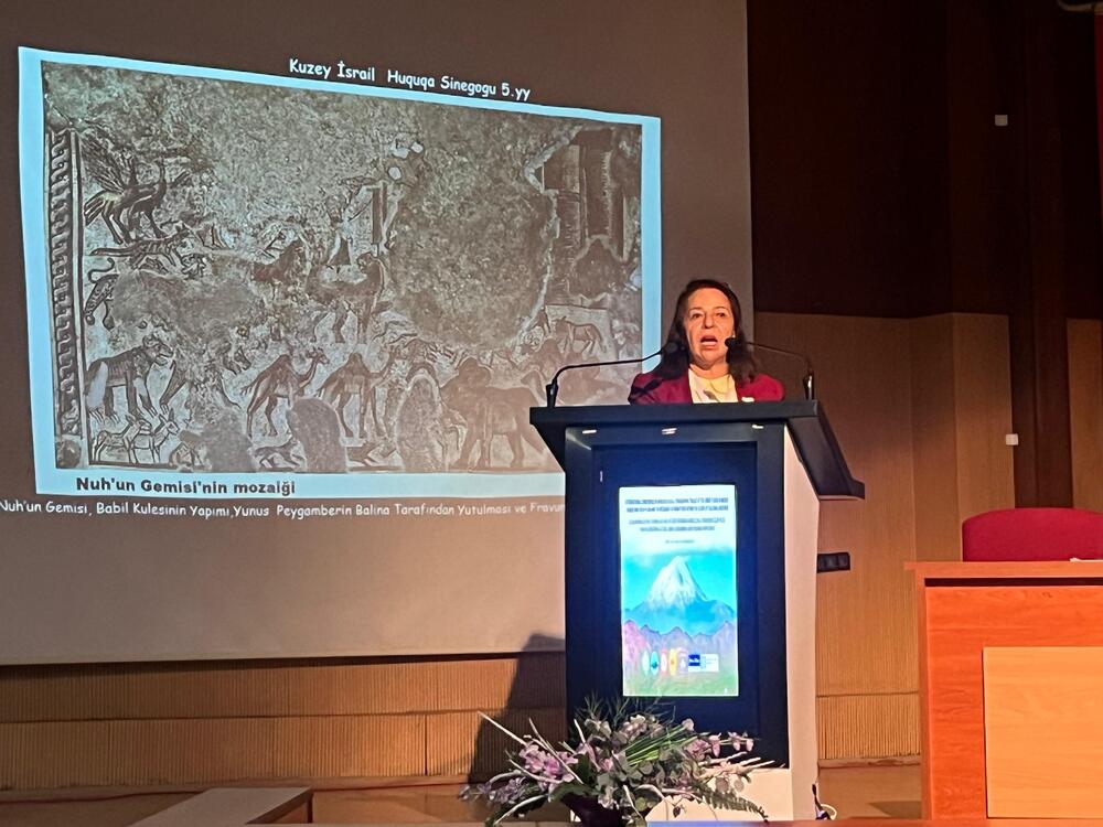 The international conference was held at Igdir University in Turkey.  Over 20 experts from various fields shared their latest research findings at the event. The image shows Dr. Melek YILDIZTURAN, an archaeologist from the Museum of Anatolian Civilizations. 