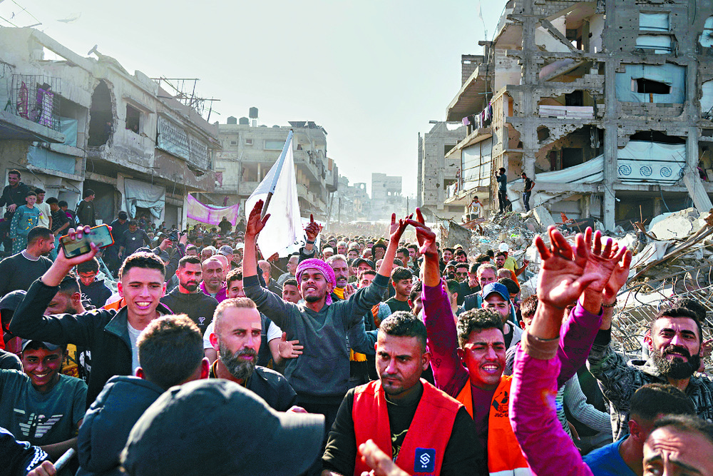 Palestinians chant slogans during an anti-war protest against Hamas. AP Palestinians chant slogans during an anti-war protest against Hamas. AP