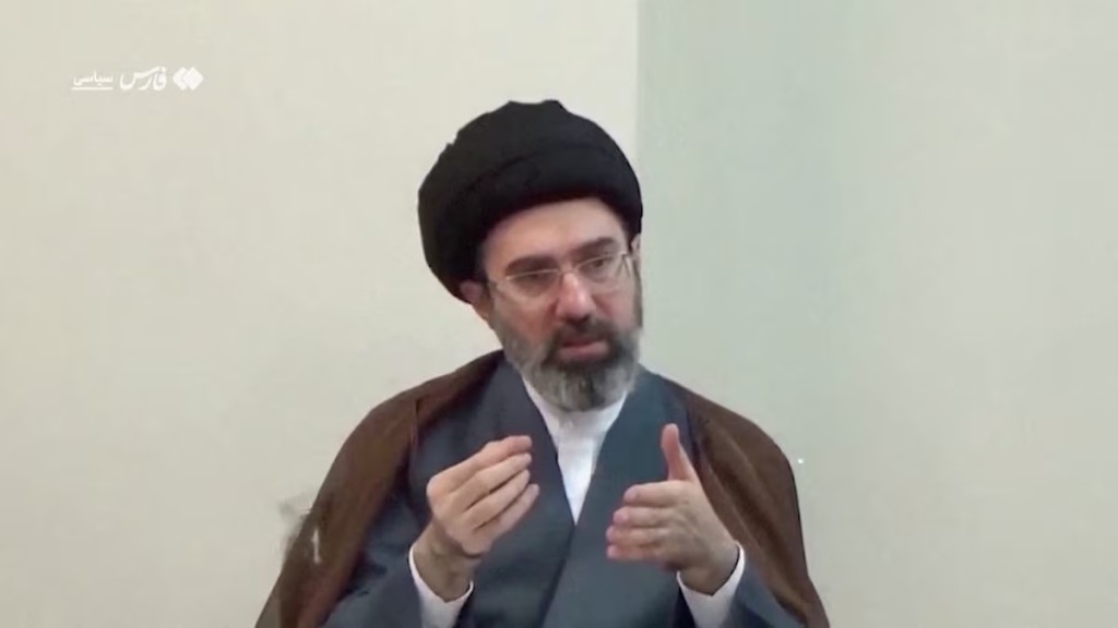 A still image from undated archive footage released by Iranian media on August 24, 2026, shows Mojtaba Khamenei attending a meeting before he assumed the role of Iran's Supreme Leader, at an unknown location. Pool via WANA/REUTERS TV/Handout via REUTERS/File Photo