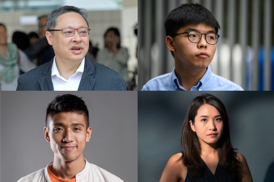 Benny Tai Yiu-ting (upper left) Joshua Wong Chi-fung (upper right) Owen Chow Ka-shing (bottom left) Gwyneth Ho Kwai-lam (bottom right) (File Photo) Benny Tai Yiu-ting (upper left) Joshua Wong Chi-fung (upper right) Owen Chow Ka-shing (bottom left) Gwyneth Ho Kwai-lam (bottom right) (File Photo)