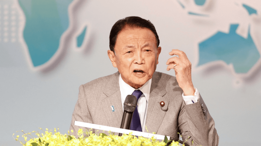 Liberal Democratic Party Vice President Taro Aso. Reuters