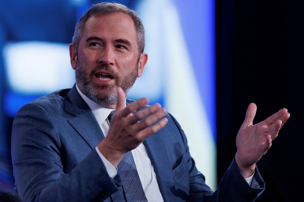 Ripple CEO Brad Garlinghouse speaks at the Milken Institute Global Conference in Beverly Hills, California, in May 4, 2022. Photo by REUTERS