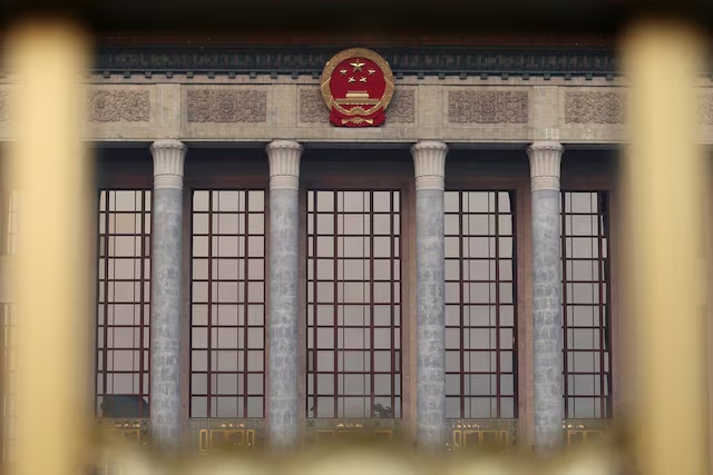A general view of the Great Hall of the People, before the second plenary session of the National People's Congress (NPC) in Beijing, China March 8, 2025. REUTERS/Florence Lo/File Photo