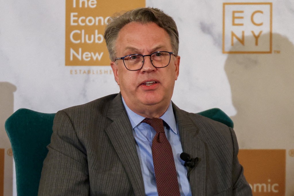 New York Federal Reserve President John Williams speaks to the Economic Club of New York in New York City, U.S., September 4, 2025. REUTERS/Kylie Cooper/File Photo