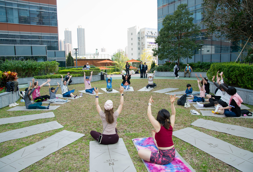 The event partners with tenants to deliver enriching wellness activities.
