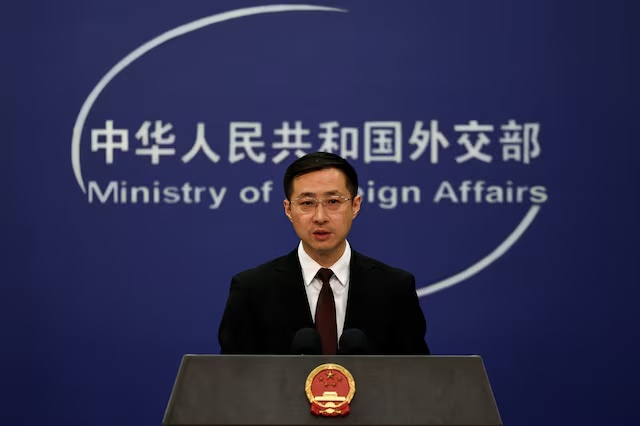 Chinese Foreign Ministry spokesperson Lin Jian speaks during a press conference in Beijing, China March 20, 2024. REUTERS/Tingshu Wang/File Photo