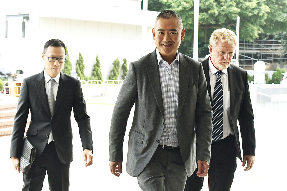 HKGC captain Andy Kwok arrives in court for the judicial review on the golf course's environment report.SING TAO HKGC captain Andy Kwok arrives in court for the judicial review on the golf course's environment report.SING TAO