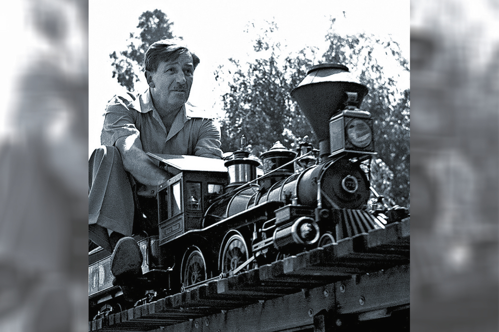 Walt Disney built his very first small-scale railroad – Carolwood Pacific Railroad – in his backyard for his family and friends to play with.