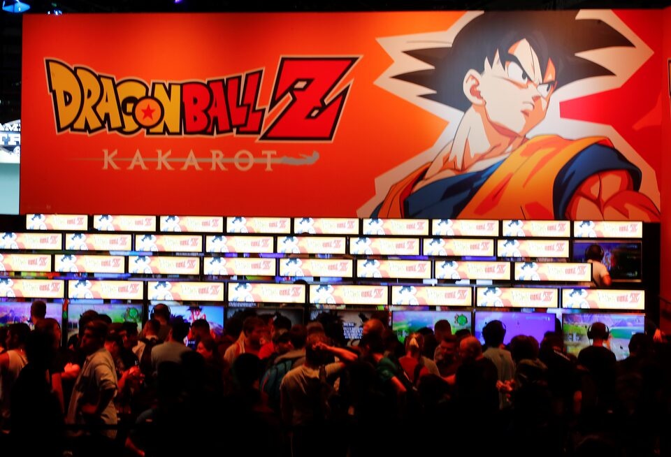 Gamers line up to play Dragonball Z during the first day of Europe's leading digital games fair Gamescom, which showcases the latest trends of the computer gaming scene in Cologne, Germany, August 21, 2019. REUTERS/Wolfgang Rattay/File Photo