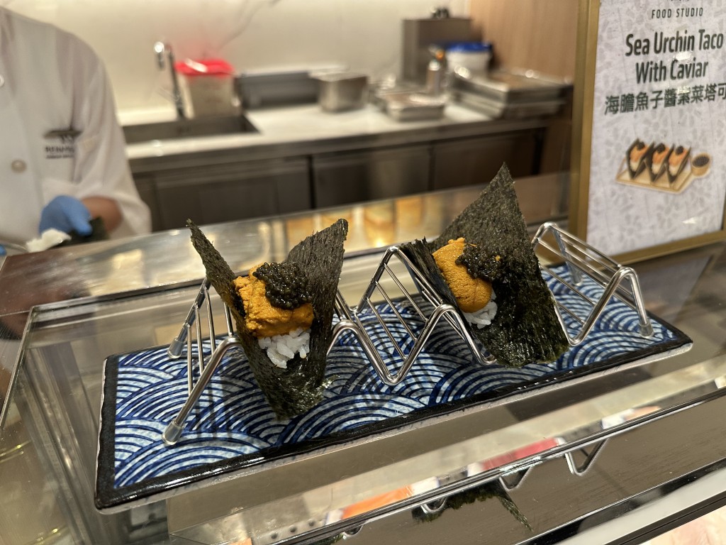 Sea Urchin Tacos with Caviar.