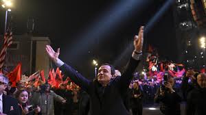 Kosovo's Prime Minister Albin Kurti campaigned on his efforts to dismantle the remaining Serbian institutions in Kosovo. © Armend Nimani, AFP Kosovo's Prime Minister Albin Kurti campaigned on his efforts to dismantle the remaining Serbian institutions in Kosovo. © Armend Nimani, AFP