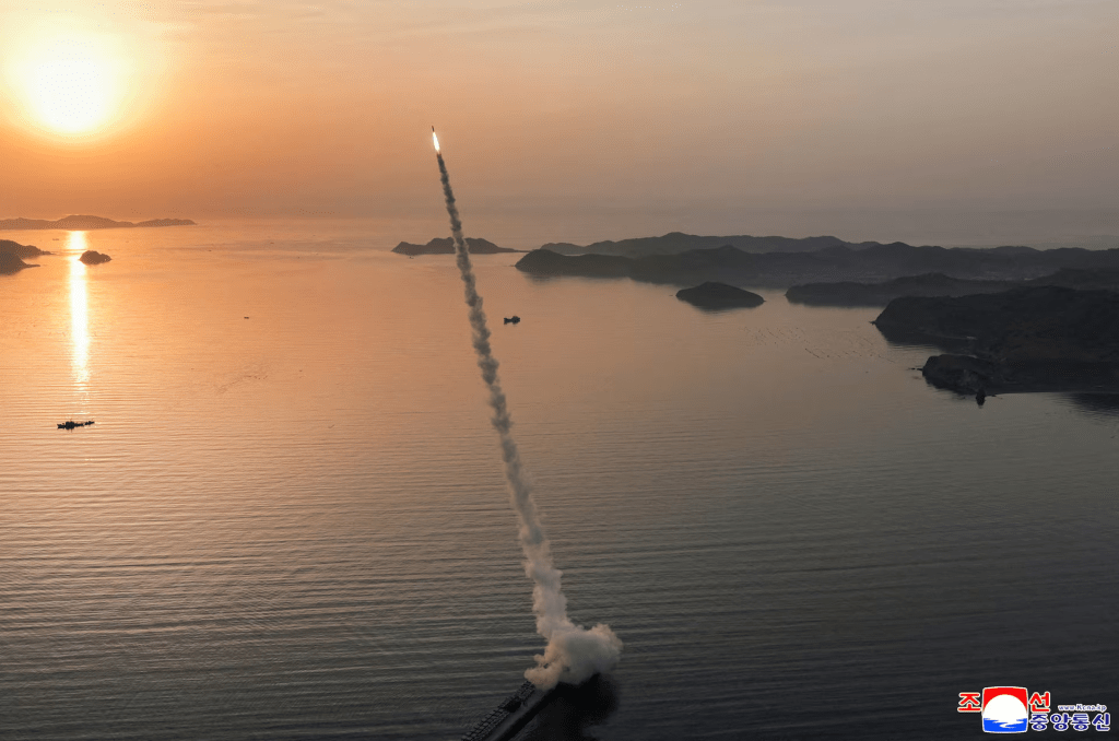 A test of the upgraded Hwasong-11LA ground-to-ground tactical short-range ballistic missile at an undisclosed location in North Korea, April 19, 2026, in this picture released on April 20, 2026, by North Korea's official Korean Central News Agency. KCNA via REUTERS