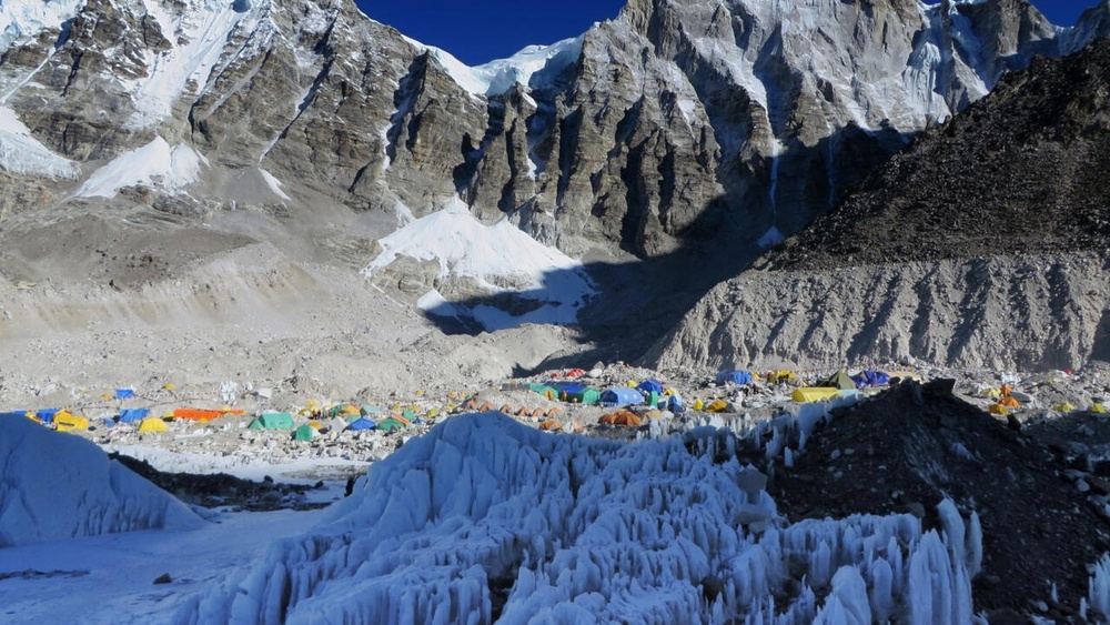 Everest Base Camp: Nepal is home to eight of the world's 14 peaks over 8,000 metres (26,246 feet) and welcomes thousands of climbers each year © Robert KAY / AFP/File Everest Base Camp: Nepal is home to eight of the world's 14 peaks over 8,000 metres (26,246 feet) and welcomes thousands of climbers each year © Robert KAY / AFP/File