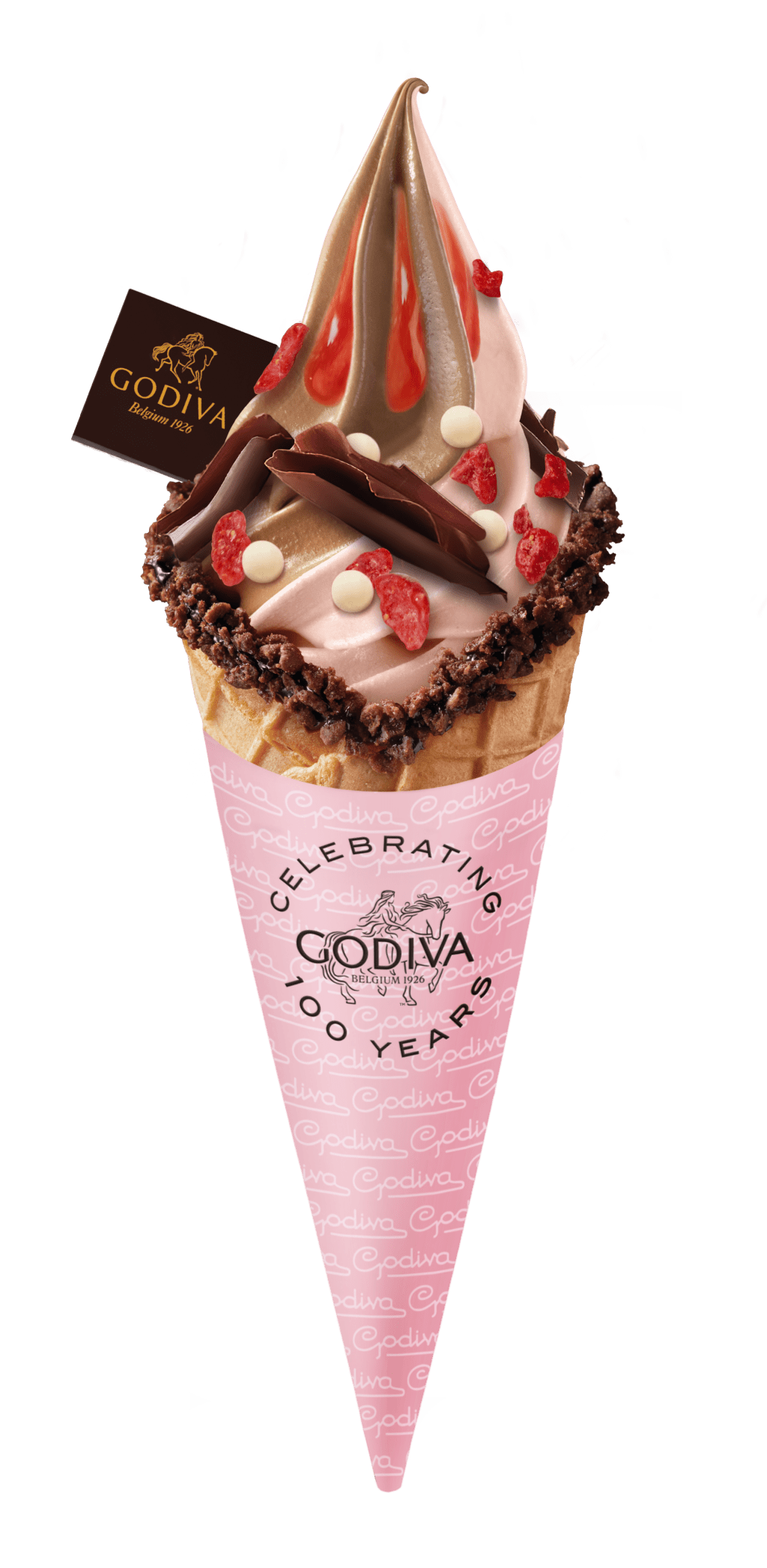 Raspberry & Dark ChocolateFlavor Twist Soft Serve