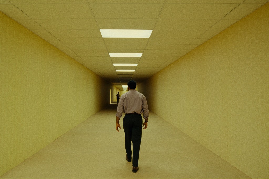 Backrooms turns one of the internet’s most unsettling horror concepts into a feature film built on claustrophobia, retro aesthetics and psychological dread. (Photo courtesy of A24)