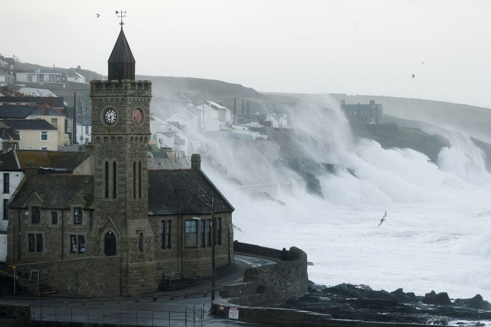 Large waves and strong winds hit during Storm Eunice. (Reuters) Large waves and strong winds hit during Storm Eunice. (Reuters)