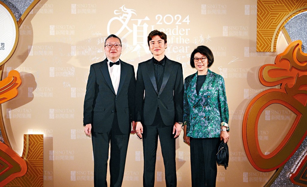 Secretary for Justice Paul Lam, Karson Choi and senior counsel Winnie Tam, a member of the judging panel.
