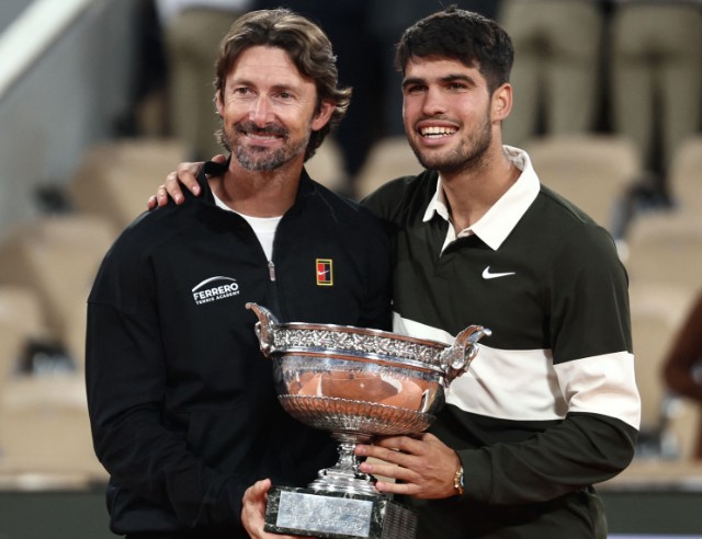 Carlos Alcaraz won six Grand Slam titles under Juan Carlos Ferrero. AFP 