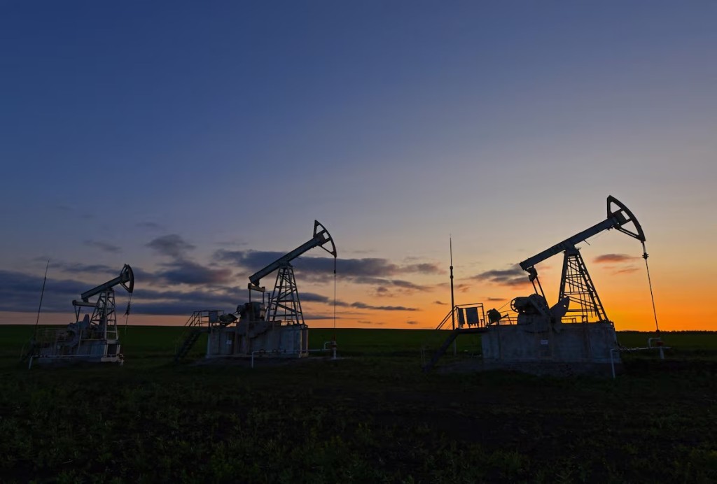 A view shows oil pump jacks outside Almetyevsk in the Republic of Tatarstan, Russia June 4, 2023. REUTERS