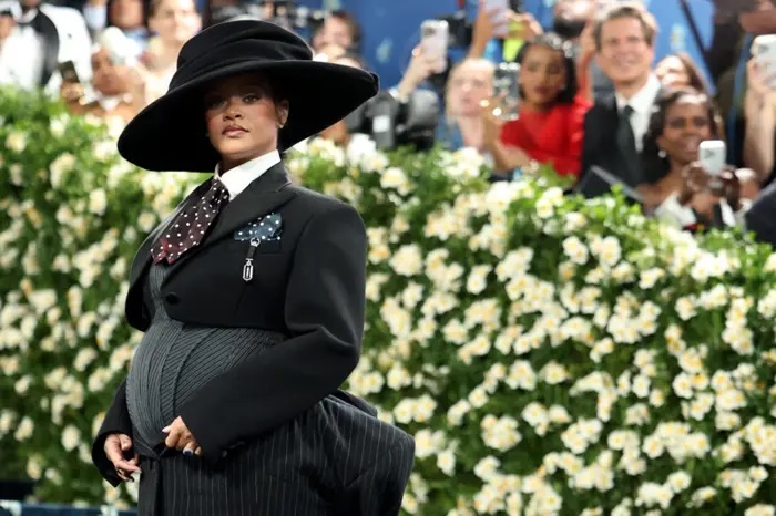 Rihanna, seen here at the Met Gala, is pregnant with baby No.3. Photo: Reuters