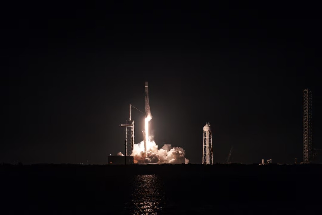 A Falcon 9 rocket carrying the USSF-36 mission successfully launches from Launch Complex 39A at Kennedy Space Center, Florida, U.S., August 21, 2025. U.S. Space Force/Gwendolyn Kurzen/Handout via REUTERS