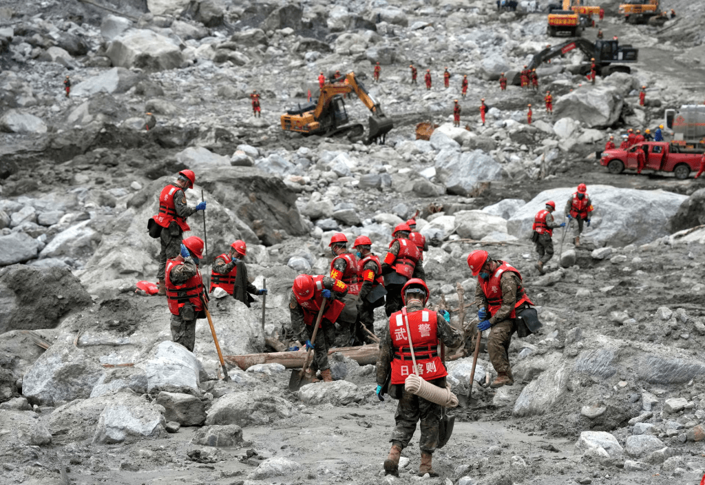 Rescue workers conduct search and rescue operations following mudslide at Gyirong Port Rescue workers conduct search and rescue operations at the core disaster-hit area at Gyirong Port following the August 26 mudslide, in Shigatse, Tibet Autonomous Region, China September 2, 2026. cnsphoto via REUTERS/File Photo