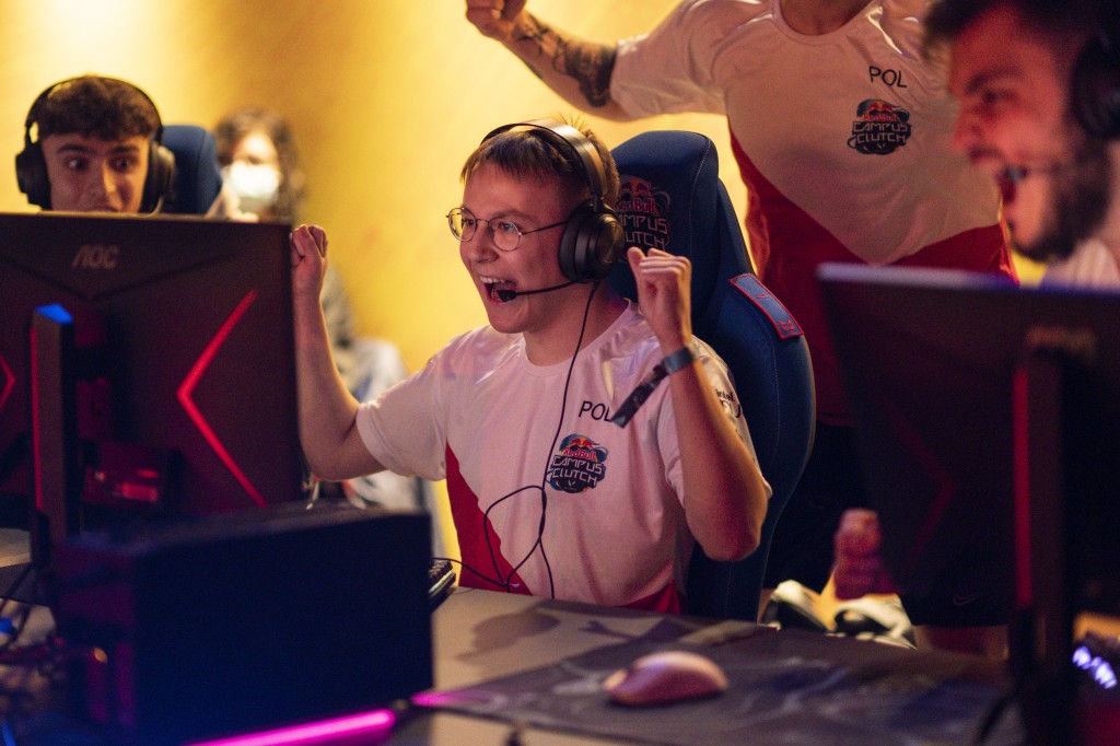 File - Event Participants celebrate during Red Bull Campus Clutch World Finals in Sao Paulo, Brazil on December 14, 2022 // Marcelo Maragni / Red Bull Content Pool - Reuters