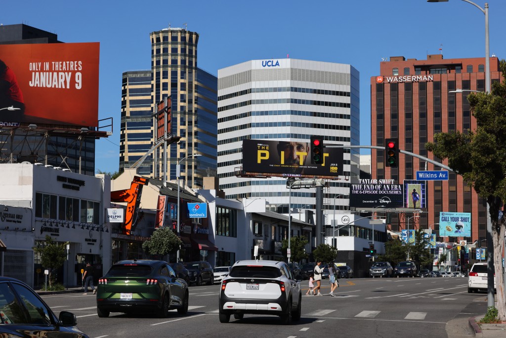 A view of Westwood Blvd in the Little Persia enclave in West Los Angeles, home to the largest Iranian population outside of Iran. (AFP)
