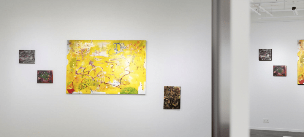 The Love Sync series - paintings that articulate the present past tense as a lived temporality. By Tiffany Chan.