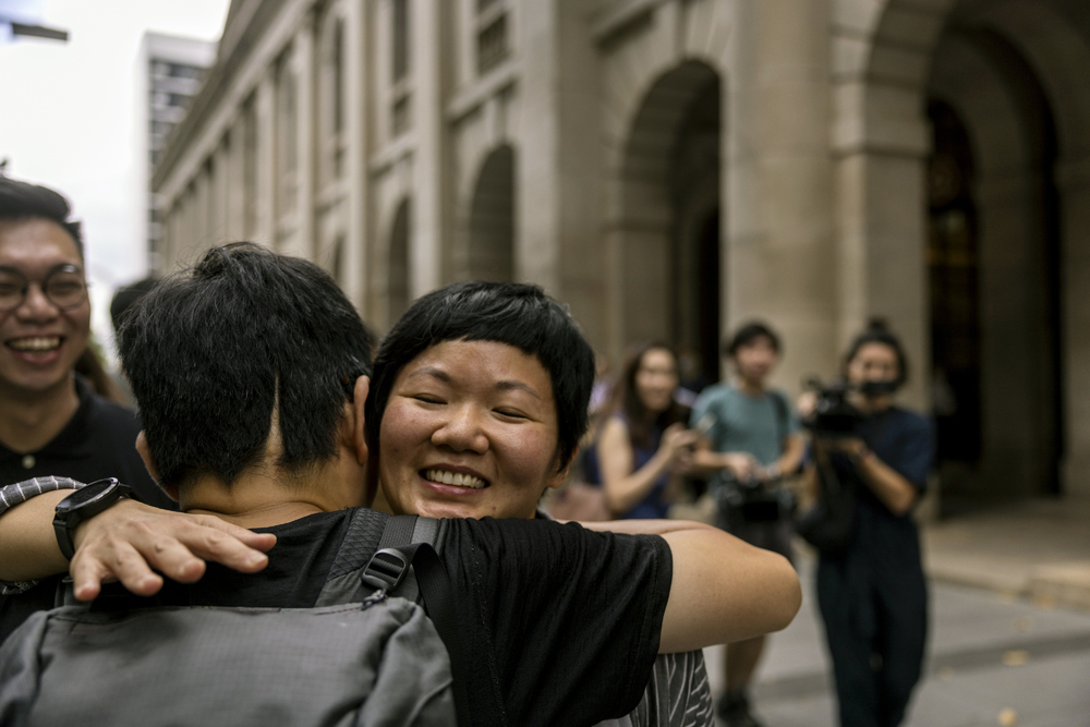 Bao Choy soon after winning her appeal. Bao Choy soon after winning her appeal.