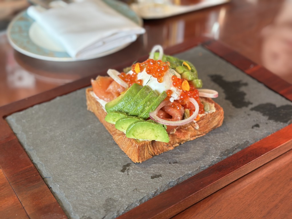 Smoked salmon and avocado toast. (HK$168)