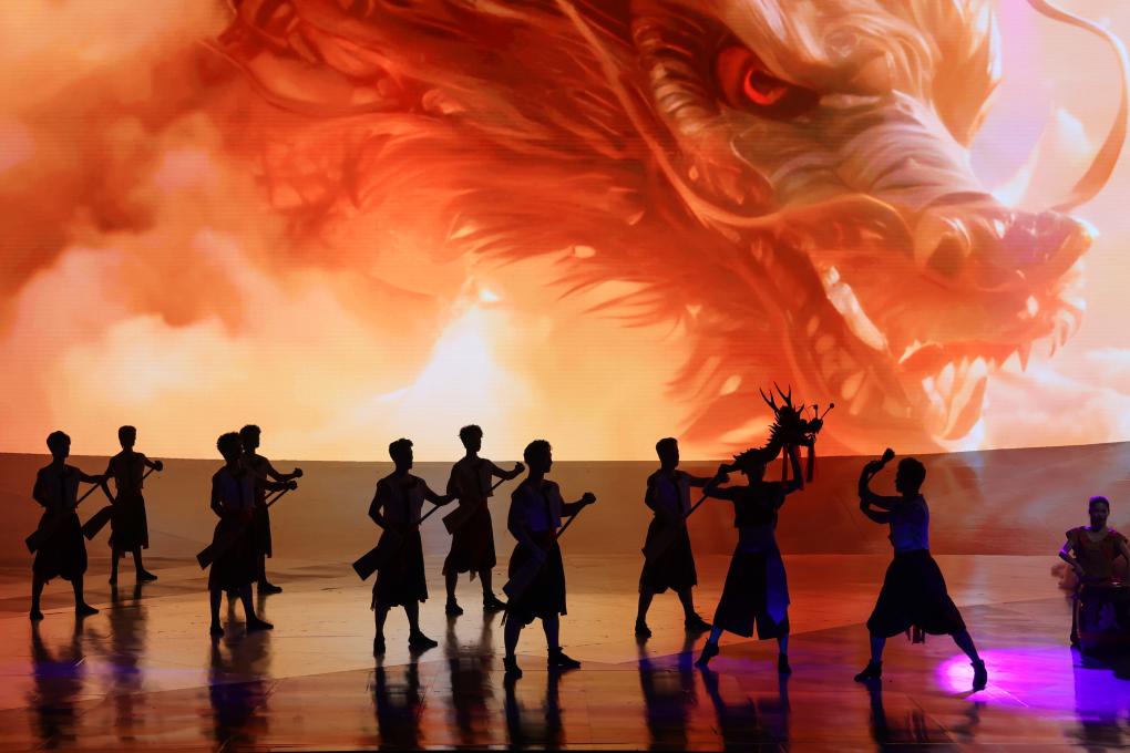 The performance at the 100-day countdown launch ceremony. (Xinhua)