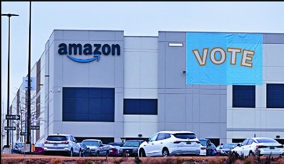 Amazon's warehouse workers in Bessemer, Alabama and JFK8Staten Island, left, are voting on unionization. AFP Amazon's warehouse workers in Bessemer, Alabama and JFK8Staten Island, left, are voting on unionization. AFP