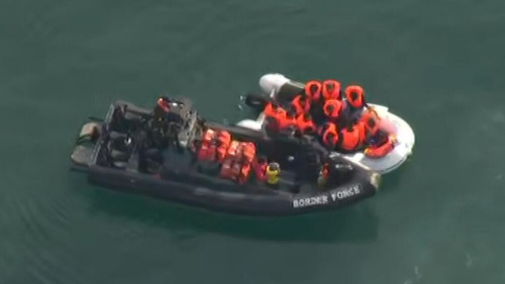 Another migrant dinghy was intercepted by UK authorities in the Channel on Saturday. Another migrant dinghy was intercepted by UK authorities in the Channel on Saturday.