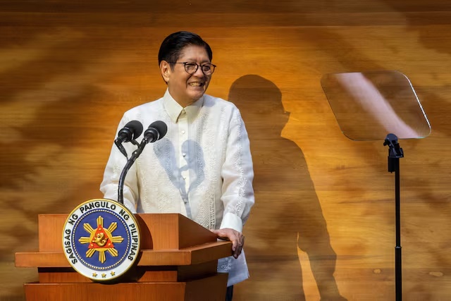 Philippine President Ferdinand Marcos Jr delivers his fifth State of the Nation Address, at the House of Representatives, in Quezon City, Metro Manila, Philippines, July 27, 2026. REUTERS/Lisa Marie David