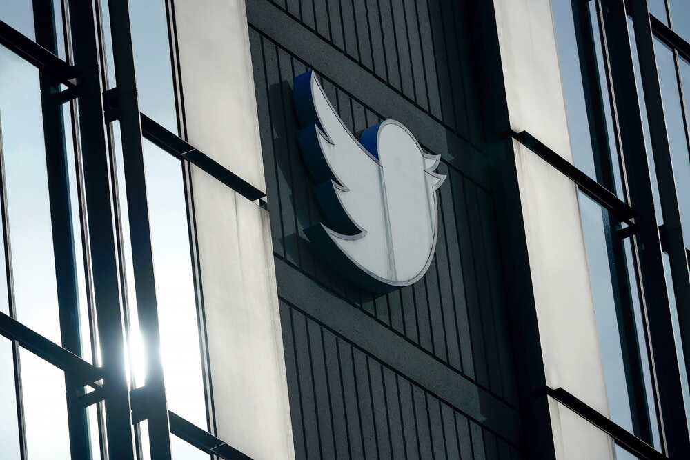 The old Twitter logo hangs outside XCorp building in San Francisco. (AP) The old Twitter logo hangs outside XCorp building in San Francisco. (AP)