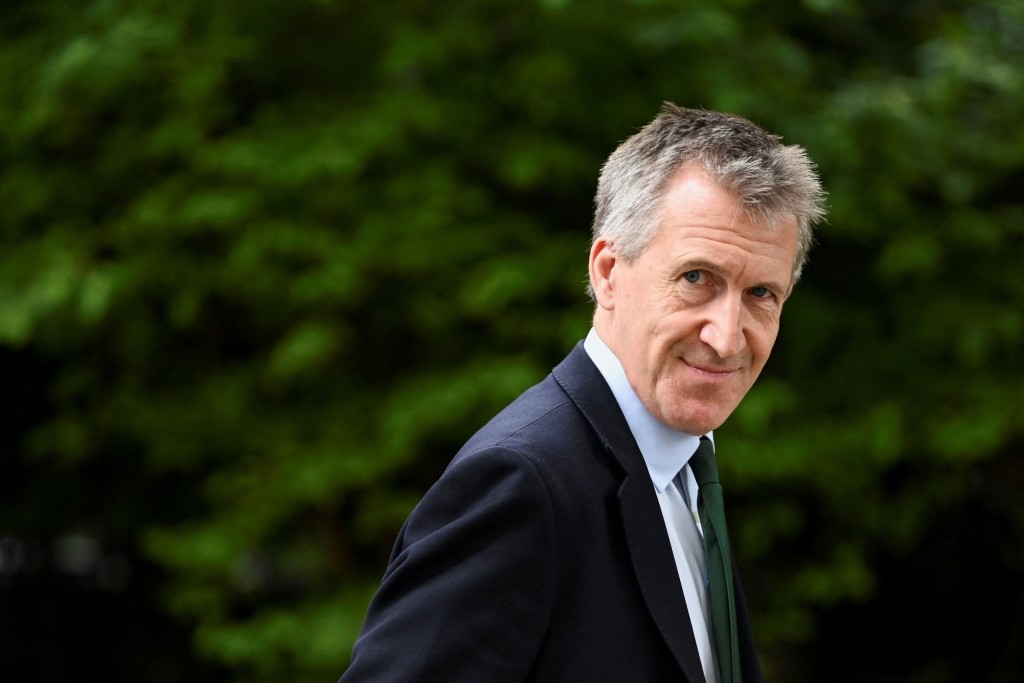 Newly appointed Britain’s Defence Secretary Dan Jarvis walks at Downing Street, the day after the resignation of Britain’s Defence Secretary John Healey over defence spending levels, in London, Britain, June 12, 2026. (Reuters)