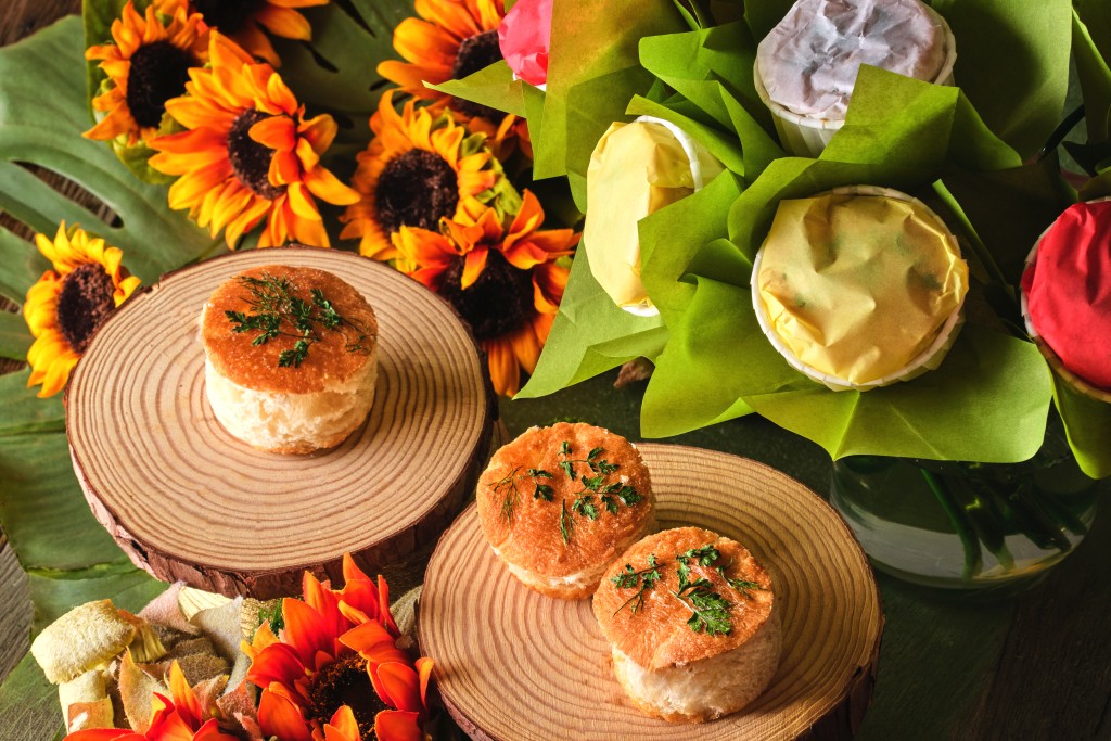 In Bloom edible creative offered to visitors at the “Blooming’ Marvellous” art installation.