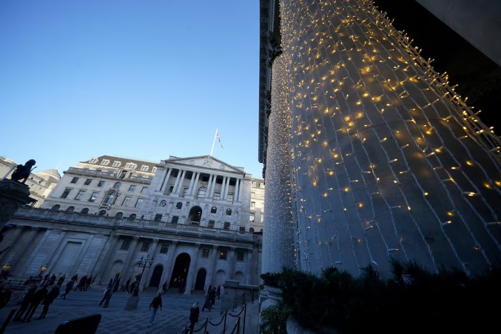 The Bank of England in Threadneedle Street, London, December 2, 2025. Yui Mok/Pool via REUTERS