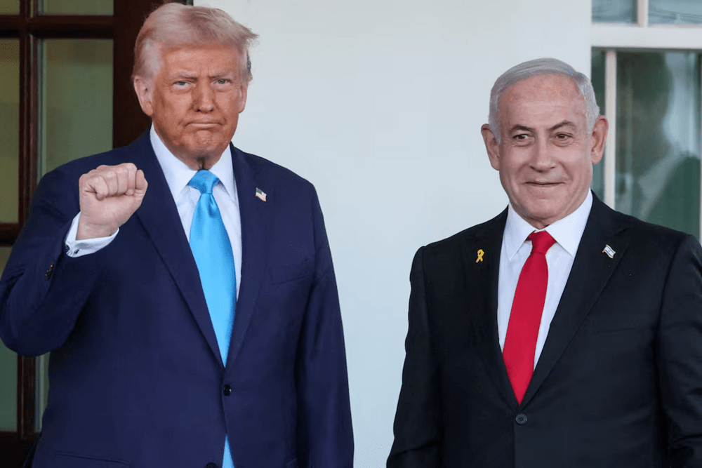 U.S President Donald Trump welcomes Israeli Prime Minister Benjamin Netanyahu at the entrance of the White House in Washington, U.S., February 4, 2025. REUTERS/Leah Millis/File photo U.S President Donald Trump welcomes Israeli Prime Minister Benjamin Netanyahu at the entrance of the White House in Washington, U.S., February 4, 2025. REUTERS/Leah Millis/File photo