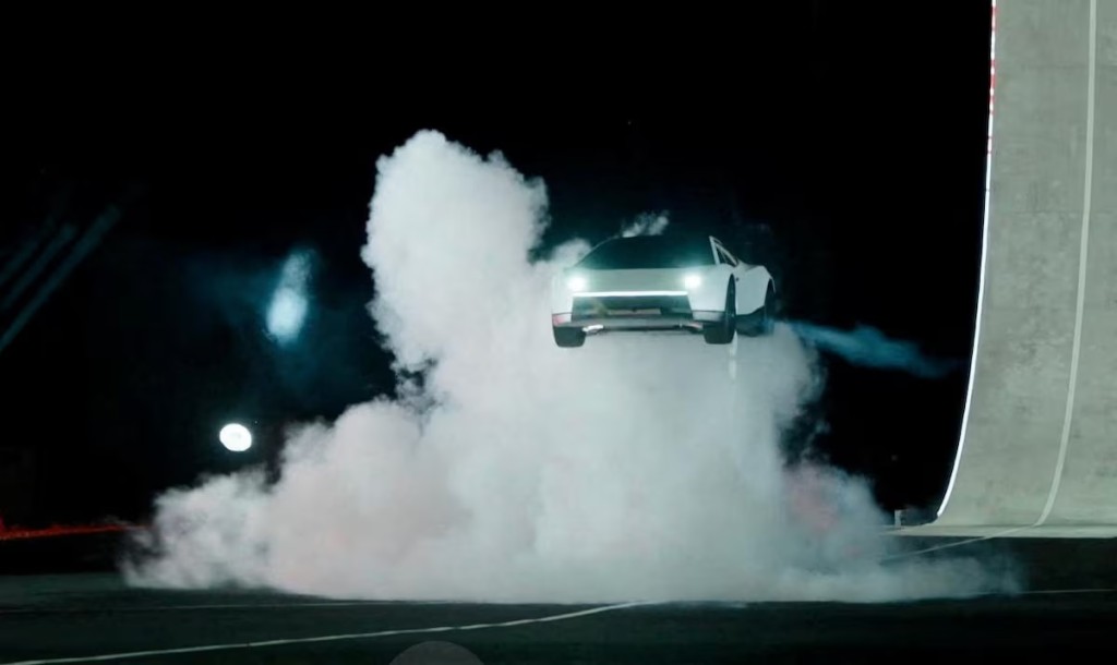 Tesla unveils its long-delayed Roadster nearly a decade after first revealing a next-generation version of its original electric sports car, at a launch event in Waco, Texas, US, on October 15, 2026, in this still image taken from a handout video. Tesla/Handout via REUTERS
