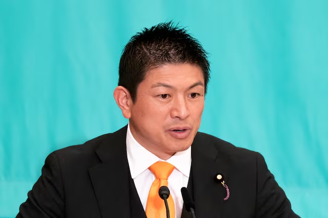 Sanseito Secretary General Sohei Kamiya speaks during a debate with leaders of other political parties at the Japan National Press Club in Tokyo, Japan, July 2, 2025. Tomohiro Ohsumi/Pool via REUTERS/File Photo 