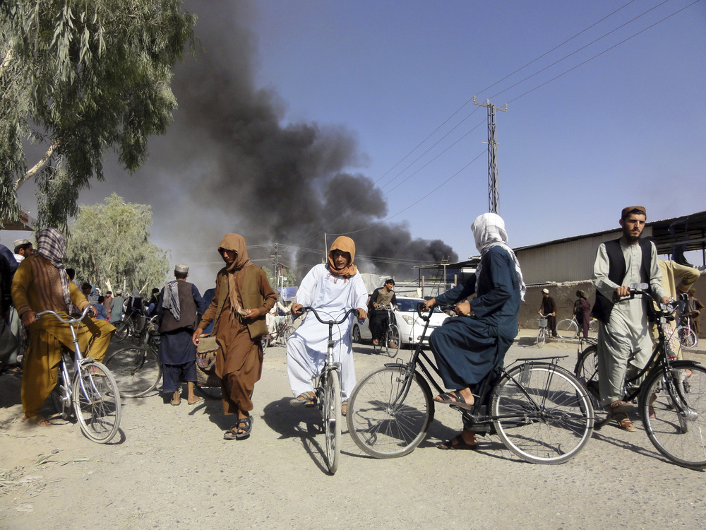 Smoke rises after fighting between the Taliban and Afghan security personnel, in Kandahar, southwest of Kabul, Afghanistan (AP) Smoke rises after fighting between the Taliban and Afghan security personnel, in Kandahar, southwest of Kabul, Afghanistan (AP)