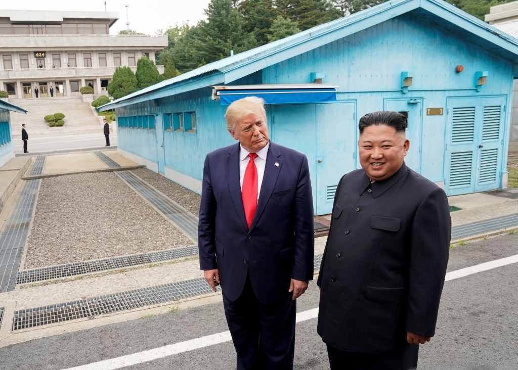 U.S. President Donald Trump meets with North Korean leader Kim Jong Un at the demilitarized zone separating the two Koreas, in Panmunjom, South Korea, June 30, 2019. (Reuters/File)
